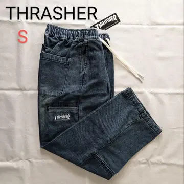 새상품 택 포함 THRASHER 팬츠 미사용 트레셔 더블니 S
