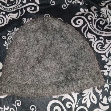 새상품급 니트 모자 그레이