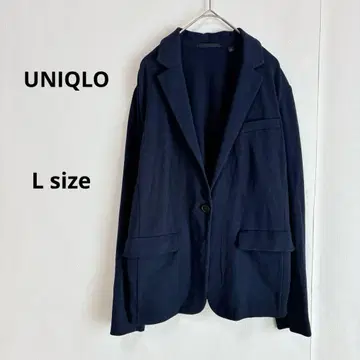 UNIQLO 유니클로 UV컷 저지 자켓 L 네이비 테일러드
