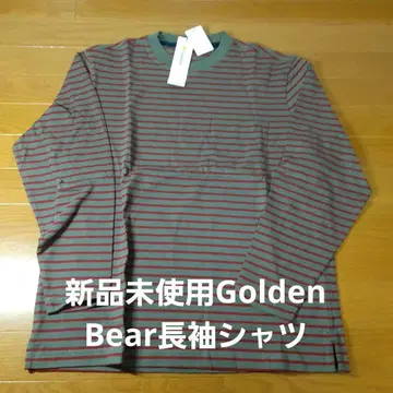 미사용 새상품 Golden Bear 긴팔 티셔츠 그레이/빨간색