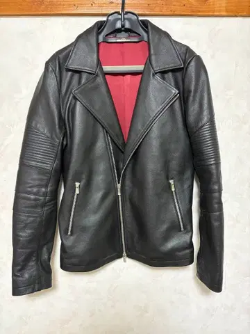 NO ID. 노아이디 가죽 더블 라이더 자켓