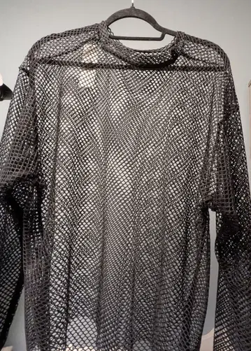 WEGO 메쉬 루즈 T 블랙 M 사이즈