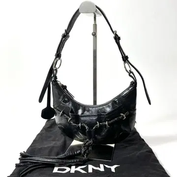 새상품급 DKNY 가죽 원숄더백 미니백 태슬 블랙