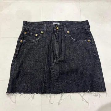 미사용 RODEOCROWNS 데님 스커트 타이트 미니 데미지 블랙