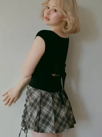 andmary Sonia lace up mini skirt