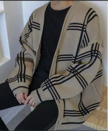 ASCLO 빅 체크 가디건