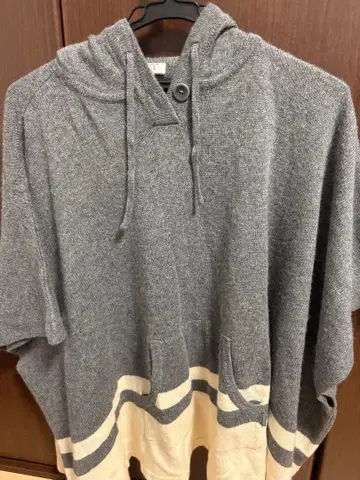 AIGLE 니트 판초 후드티