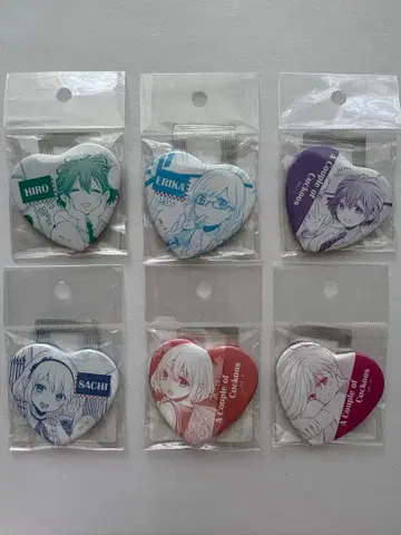 [ 뻐꾸기 커플 ] 하트 캔뱃지 뻐꾸기 커플 6종 세트 묶음 판매