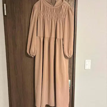 롱 맥시 원피스 개더