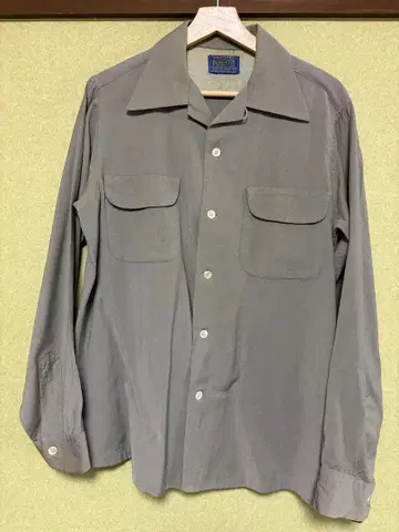 50s PENDLETON 펜들턴 보드 셔츠 솔리드 플랩 포켓