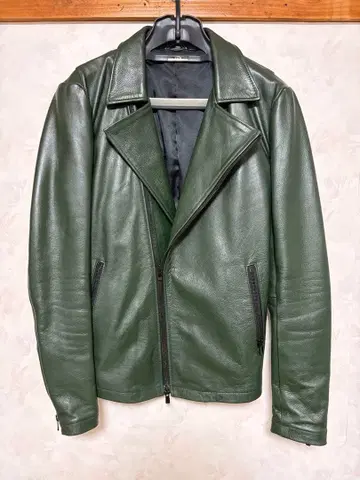 NO ID. 노아이디 가죽 더블 라이더 자켓