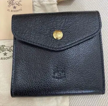 IL BISONTE 블랙 접이식 지갑