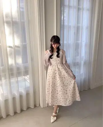 evelyn 꽃무늬 레이스 OP