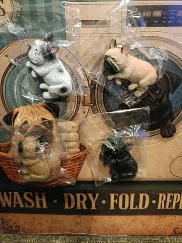 마그넷 프렌치 불독 피규어 4개 세트