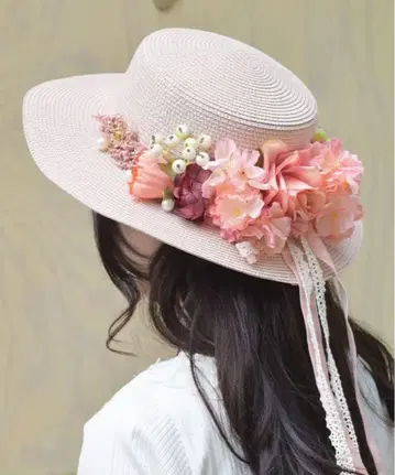 모듬 플라워 캉캉 모자 핑크 엑시즈팜