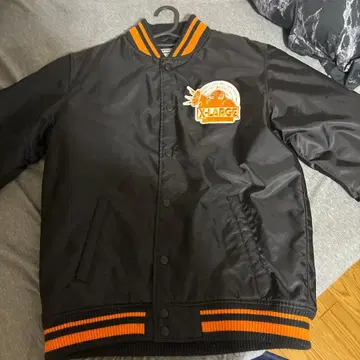 레어 X-LARGE 엑스라지 바시티 자켓 자수 빅 로고 오렌지