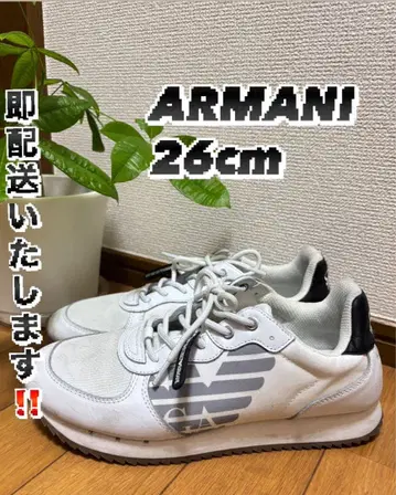 즉시 구매 ARMANI 스니커즈 26cm 화이트 EA7 블랙 심플
