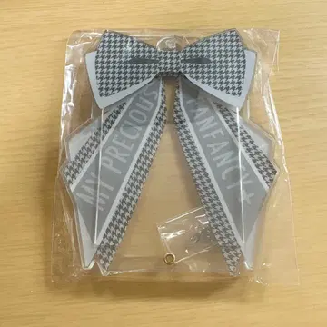 후쿠야 포토 카드 아크릴 프레임 리본 하운드투스 화이트