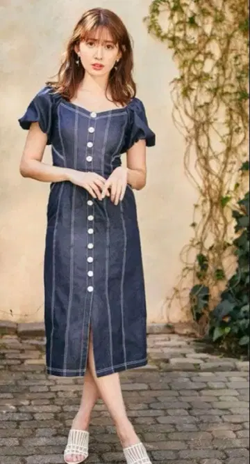 herlipto PuffSleeveMidiDress M 사이즈