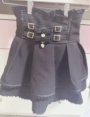 LIZLISA 리즈리사 2연 리본 벨트 치마바지