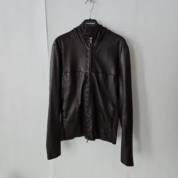 엠포리오 아르마니 다크 브라운 가죽 자켓 S-M 사이즈