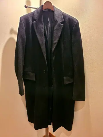 RICHARD EDWARDS 블랙 남성용 체스터 코트