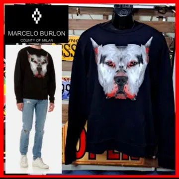 MARCELO BURLON 피트불 그래픽 맨투맨