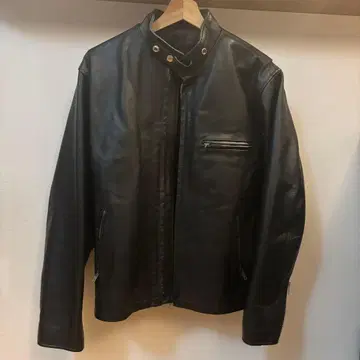 RHENIUM 블랙 가죽 자켓