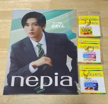 네피아 클리어 파일 메구로 렌 & 후지야 LOOK 아크릴 참 3개