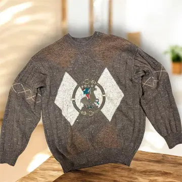 POLO 다이아몬드 패턴 니트 스웨터