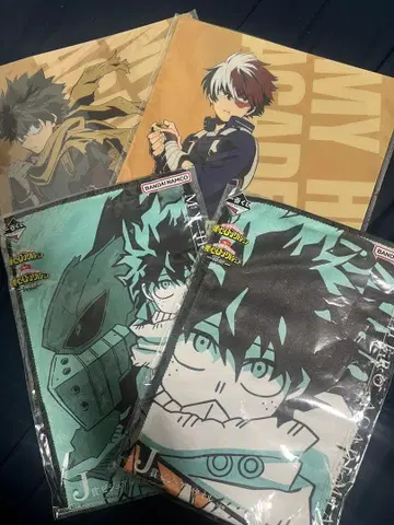 나의 히어로 아카데미아 비주얼 보드 2개 세트 + 타월 2개 세트