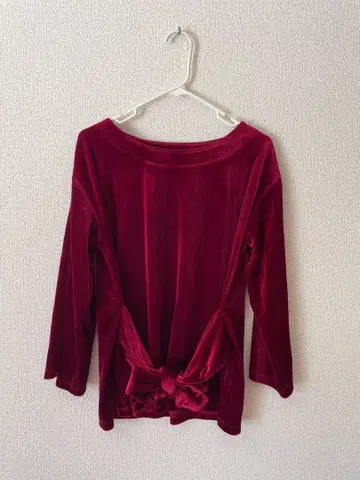 미사용 여성용 상의/긴팔 블라우스(벨벳 소재)