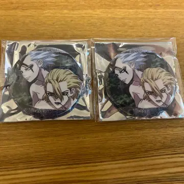 스탠리 제노 장면 사진 글리터 캔뱃지 toho Dr.stone 2점