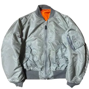 희귀 색상 실버 ALPHA 80s USA제 빈티지 MA-1 사이즈 L