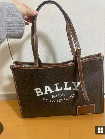 BALLY 브라운 토트백
