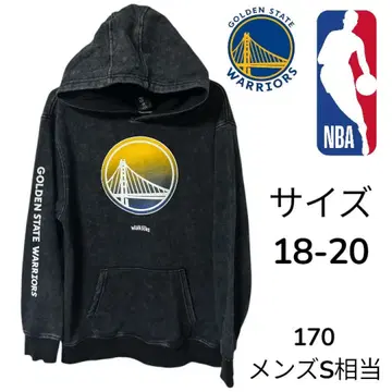 NBA 워리어스 후드티 소매 로고 센터 로고 농구 18-20