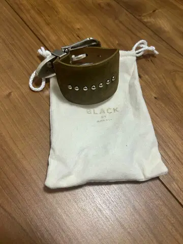 블랙 바이 마우지 가죽 팔찌