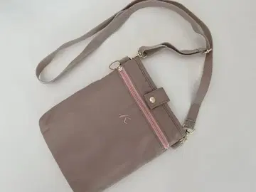 키타무라 숄더 파우치 나일론 숄더 핸드폰 미니백 베이지