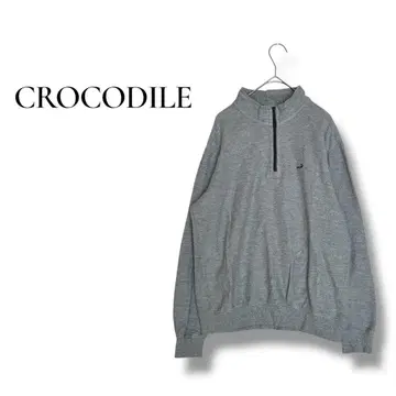 [ CROCODILE ] M 집업 트레이닝복 그레이 면 100%