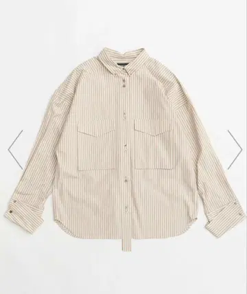 MAISON SPECIAL 버튼 다운 셔츠 베이지
