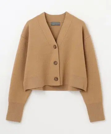 [ uncrave ] 울 나일론 자카드 니트 가디건 카멜