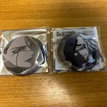 Dr.STONE 장면 사진 글리터 캔뱃지 스탠리 제노 2세트