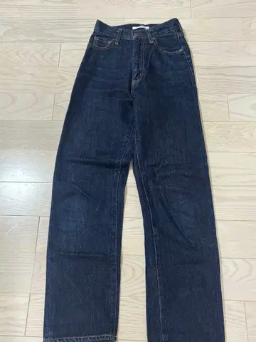 MOUSSY 다크 블루 하이웨스트 데님