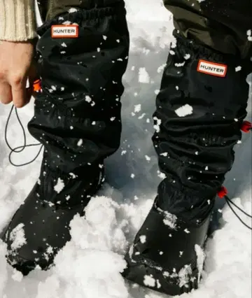 HUNTER 방수 블랙 롱 부츠 UK6 25cm