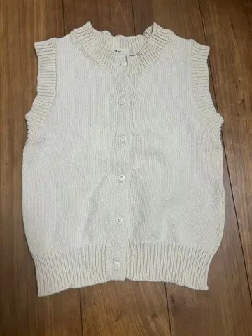 블랙 바이 마우지 아이보리 리브 니트 베스트