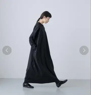 코튼 컷 와이드 원피스 카구레 블랙 사이즈 1