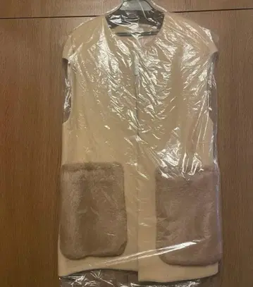 emdot em. 포켓 퍼 베스트 카멜 베이지 브라운 emdot