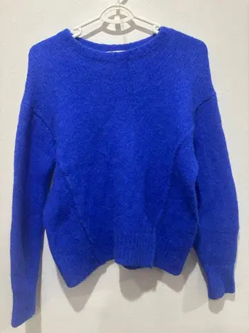 [새상품급] 유나이티드 애로우즈 알파카 혼방 크루넥 니트 블루