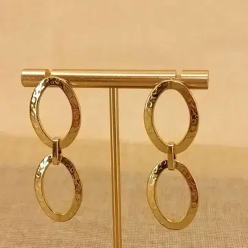 빈티지 골드 체인 양쪽 세트 귀걸이 2개 앤티크