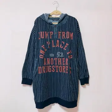 드럭스토어의 튜닉 원피스 트레이닝복 후드티 후드 부착